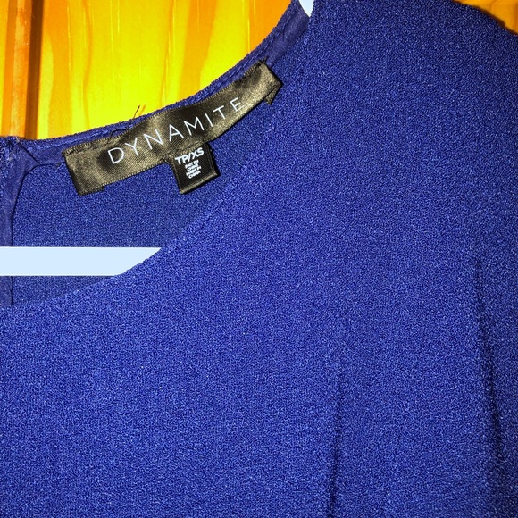 CLASSY ROYAL BLUE DRESS - Picture 3 of 3